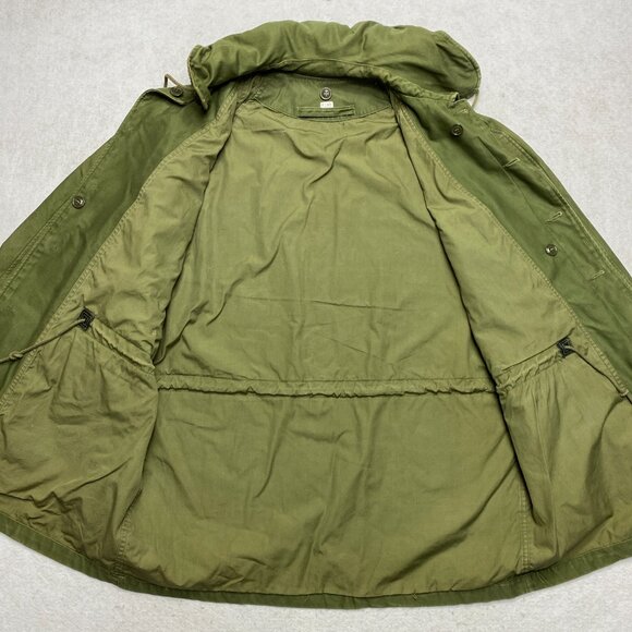 Vintage Field Jacket Mens L Green OG 107 1961 Vietnam M-65 Sateen USAF Coat - Picture 14 of 16
